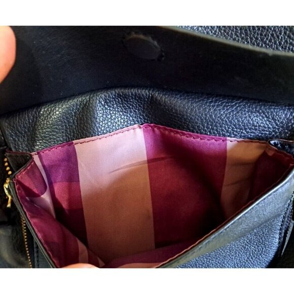 Kooba Shoulder Strap Black Pebbled Leather Everette Handbag 16"x14" - Picture 8 of 16